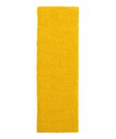 Tapeso Hoogpolige loper shaggy Trend effen - geel - 80x250 cm - thumbnail