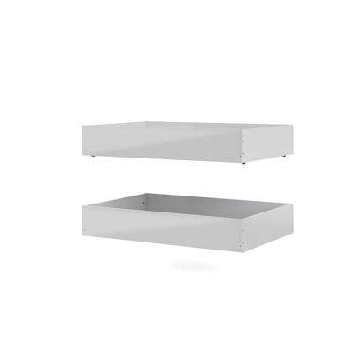 Opberglades Naia - hoogglans wit (2 stuks)