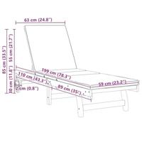 Ligstoel 2 pcs Bruin 63 x 199 x 85cm Massief acaciahout - thumbnail