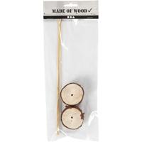 Creativ Company Houten staanders, h: 3 cm, d 5 cm, 2 set/ 1 doos - thumbnail