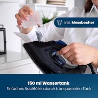 Clatronic DB 3703 Stoomstrijkijzer Zwart, Blauw 1800 W - thumbnail