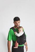 Fysiologische draagzak HoodieCarrier 2 LOVE RADIUS zwart - thumbnail