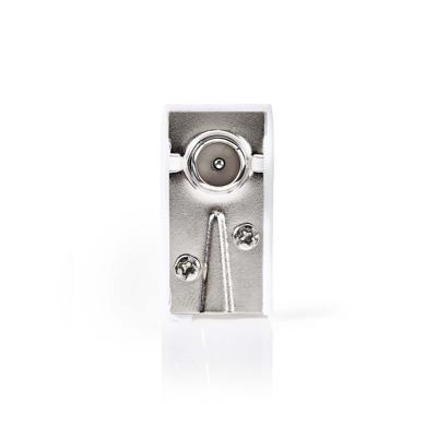 IEC (Coax) -Connector Haaks | Male - Vierkant - 2 Stuks | Wit - thumbnail