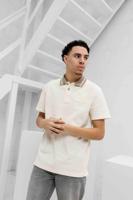 Versace Jeans Couture Bis R Patch Square Polo Heren Beige - Maat XL - Kleur: Beige | Soccerfanshop - thumbnail