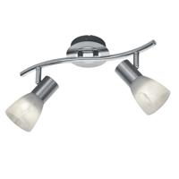 Trio Moderne plafondspotLevisto 2-lichts nikkel mat - 871010207 - thumbnail