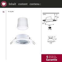 Paulmann 92463 LED-inbouwlamp Set van 3 stuks LED 14.7 W Wit - thumbnail