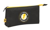 Pennenetui met 3 vakken Kings League Rayo de barcelona Zwart 22 x 12 x 3 cm - thumbnail