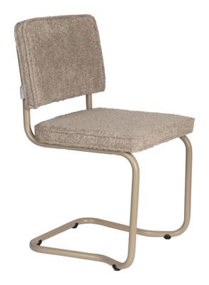 Zuiver Eetkamerstoel 'Ridge' Kink, Bouclé, kleur Beige