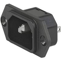 Schurter 6100.3200 Apparaatstekker (koud) Stekker, recht Totaal aantal polen: 3 10 mA Zwart 1 stuk(s) - thumbnail