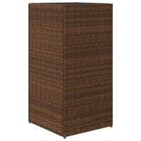 Plantenbakken 2 st 40x40x80 cm poly rattan bruin - thumbnail