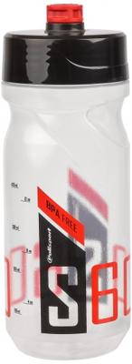 Polisport Plasticos S.A. Polisport bidon 600 ml. transparant zwart/rood