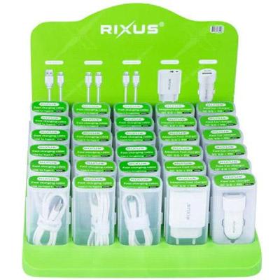 Olympic Sportswear Rixus baliedisplay rxds01 kabels en laders gevuld