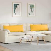 VidaXL Sofa kussens 2 stuks lichtgeel 120 x 40 cm cordstof - thumbnail