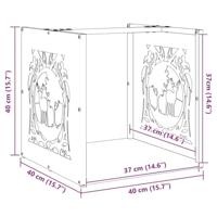 Brandhoutrek 40x40x40 cm roestvrij staal - thumbnail