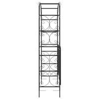 Tuinboog met poort 108x45x235 cm staal zwart - thumbnail