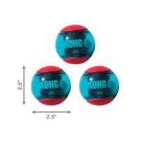 Kong Squeezz Action hondenspeeltje medium - 3 stuks Per set - thumbnail