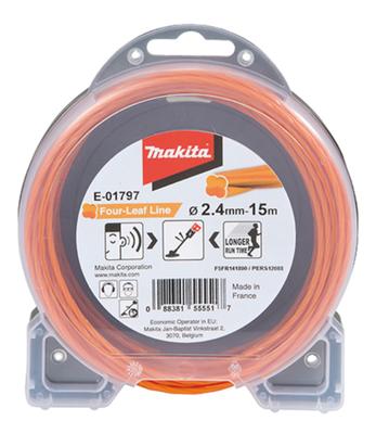 Makita E-01797 Klaverbladvormig maaidraad 2,4x15 meter oranje - thumbnail