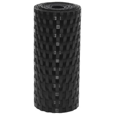 VidaXL Balkonschermen 5 st 255x19 cm poly rattan zwart VidaXL Balkonschermen 5 st 255x19 cm poly rattan zwart