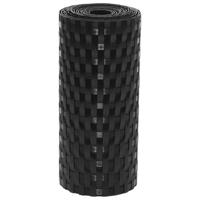 VidaXL Balkonschermen 10 st 255x19 cm poly rattan zwart - thumbnail