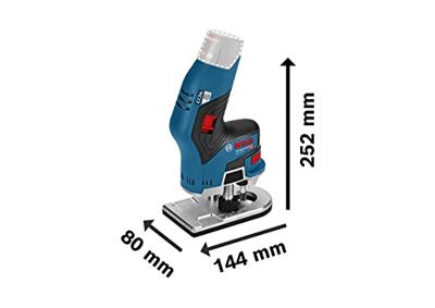 Bosch Blauw GKF 12 V-8 Accu Kantenfrees met 2 accu&apos;s 3.0Ah - 06016B0000