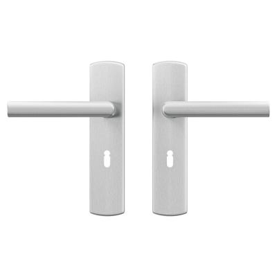 AXA AXA Curve klik deurkruk Milan op schild sleutelgat 56mm - aluminium