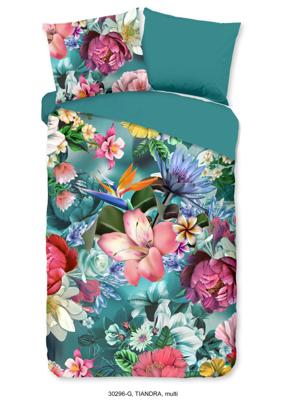 Good Morning Dekbedovertrek "bloemen" - Petrol - (140x200/220 cm) - Katoen Good Morning Dekbedovertrek "bloemen" - Petrol - (140x200/220 cm) - Katoen
