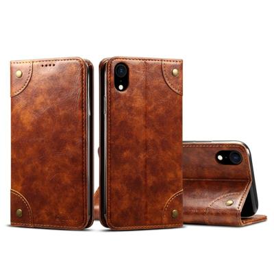 Voor iPhone XR barok eenvoudige horizontale Flip lederen draagtas met houder & kaartsleuven & portemonnee (licht bruin) Voor iPhone XR barok eenvoudige horizontale Flip lederen draagtas met houder & kaartsleuven & portemonnee (licht bruin)