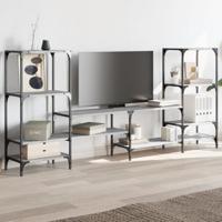 Tv-meubel 206,5x28,5x95 cm bewerkt hout grijs sonoma eikenkleur - thumbnail