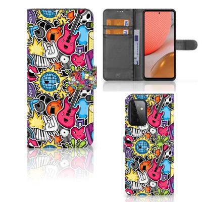 Samsung Galaxy A72 | Wallet Case | met Pasjes | Punk Rock