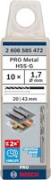 Bosch Accessoires Metaalboren HSS-G, Standard 1,7 x 20 x 43 mm 10st - 2608585472 - thumbnail