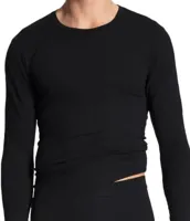 HL-tricot heren ondershirt Lange mouw zwart - Heren T-shirt 100% katoen - thumbnail