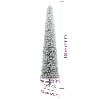 VidaXL Kunstkerstboom groen 300 cm pvc en staal en kunststof