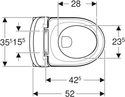 Nexus by Geberit randloos hangtoilet incl. quikrelease toiletbril met softclose glanzend wit