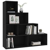 Boekenkast/kamerscherm 155x24x160 cm bewerkt hout zwart - thumbnail