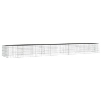 Konijnenkooi met 5 panelen 541x109x54 cm gegalvaniseerd ijzer - thumbnail