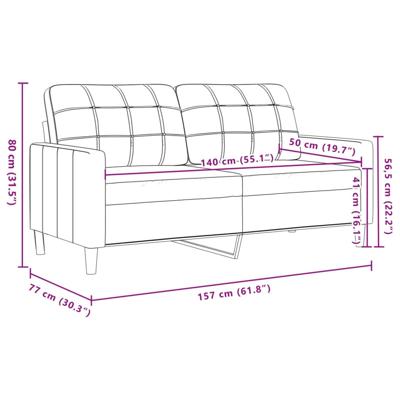 2-delige Loungeset met kussens fluweel zwart