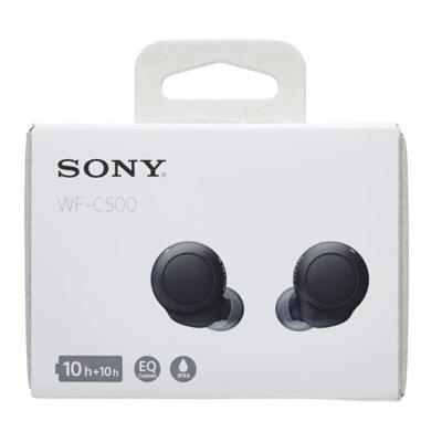 Sony WF-C500 True Wireless Headphones (tot 20 uur batterijduur met oplaadcase - compatibel met spraakassistent, ingebouwde microfoon voor telefoongesprekken, Bluetooth) zwart