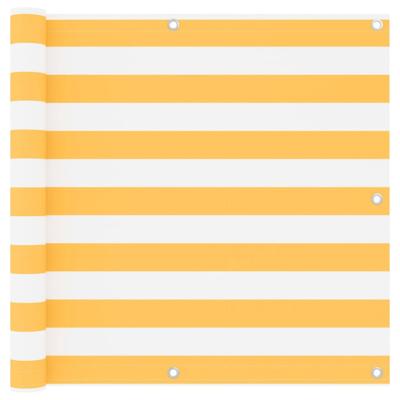 VidaXL Balkonscherm 90x600 cm oxford stof wit en geel