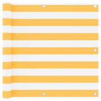 VidaXL Balkonscherm 90x600 cm oxford stof wit en geel - thumbnail