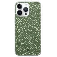 iPhone 14 Pro Max siliconen hoesje - Green dots - thumbnail