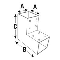 Connex Pergola-Verbinding 200X200 90Vz - HV4241 - thumbnail