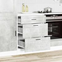 Onderkast Porto bewerkt hout betongrijs - thumbnail