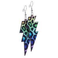 Oorbellen bliksem panter - thumbnail