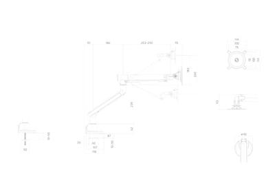 OneForAll DM 7110 Universele enkele monitorarm Monitorarm Zwart - thumbnail