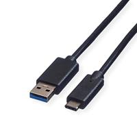 ROLINE USB 3.2 Gen 1 kabel, A-C, ST/ST, zwart, 1 m - thumbnail