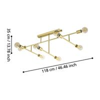 Eglo Gouden plafondlampBelsiana 1 8-lichts - 98882 - thumbnail