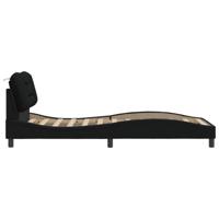 Bedframe zonder matras 90x190 cm stof zwart - thumbnail