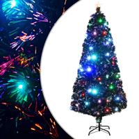 VidaXL Voorverlichte kerstboom met standaard en led 180 cm glasvezel - thumbnail