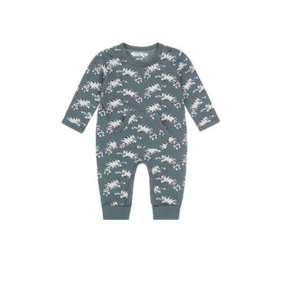 Dirkje baby boxpak met biologisch katoen grijsgroen/wit Dirkje baby boxpak met biologisch katoen grijsgroen/wit