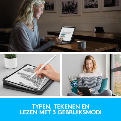 Logitech Slim Folio Pro for iPad Pro 11-inch (1st and 2nd gen) tablethoes - thumbnail